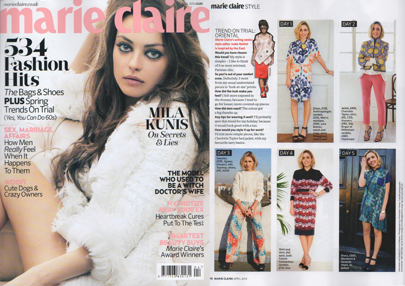 Marie Claire UK, April 2013